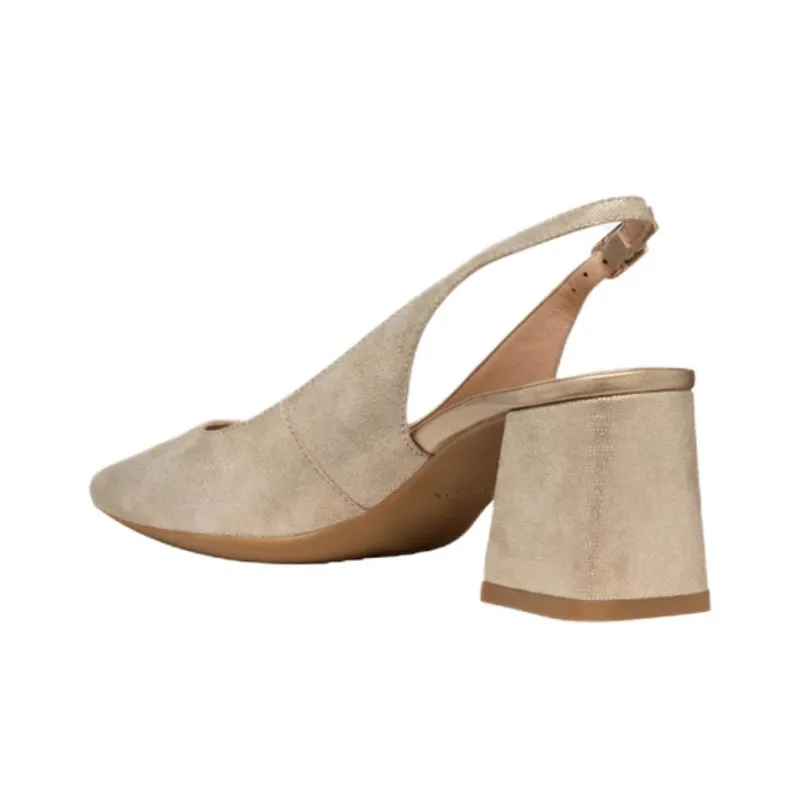 GEOX Giselda Chunky Heel High Heels 6.5cm Women's Light Gold-4