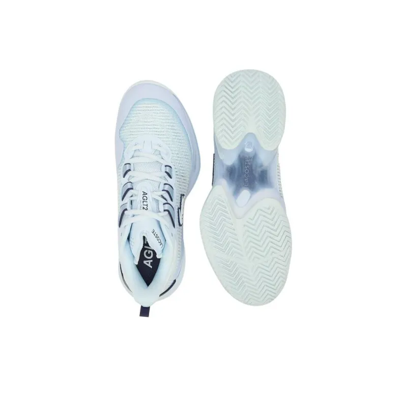 LACOSTE AG LT23 Abrasion Resistant Low Top Tennis Shoes Women's Light Blue-4