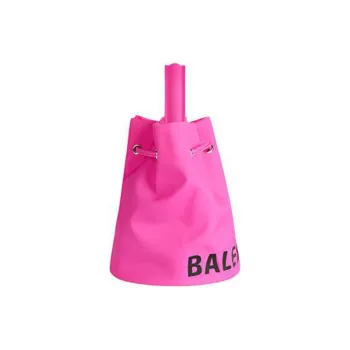 Balenciaga WHEEL Nylon Bucket Bags One Shoulder Handbags Women's Pink