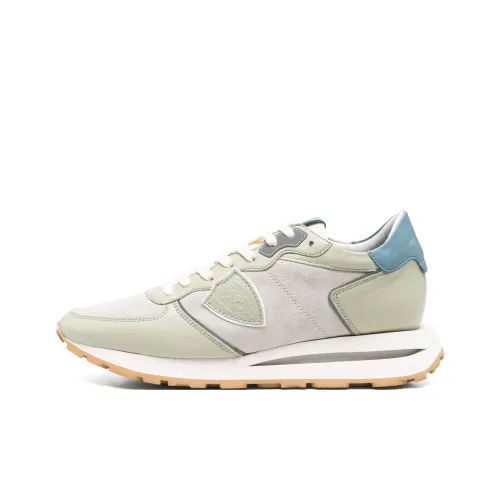 PHILIPPE MODEL Tropez Haute Low Top Casual Shoes Men's Gray Green