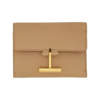 TOM FORD T Logo Plaque Tri Fold Wallet