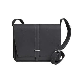 HERMES Steve Light Junior Togo Calfskin Messenger Bag Shoulder Bag Regular Men's Slate Color