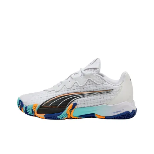 PUMA Nova Anti-Slip Wear-Resistant Low-Top Tennis Shoes Unisex White