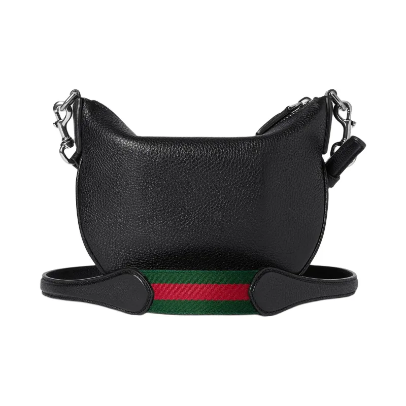 GUCCI Grain Leather Shoulder Bag Mini Men's Black-3