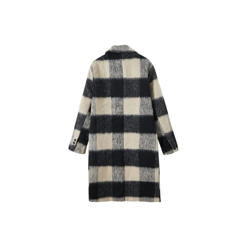 DATIANXIN Coats Women's Black White-1