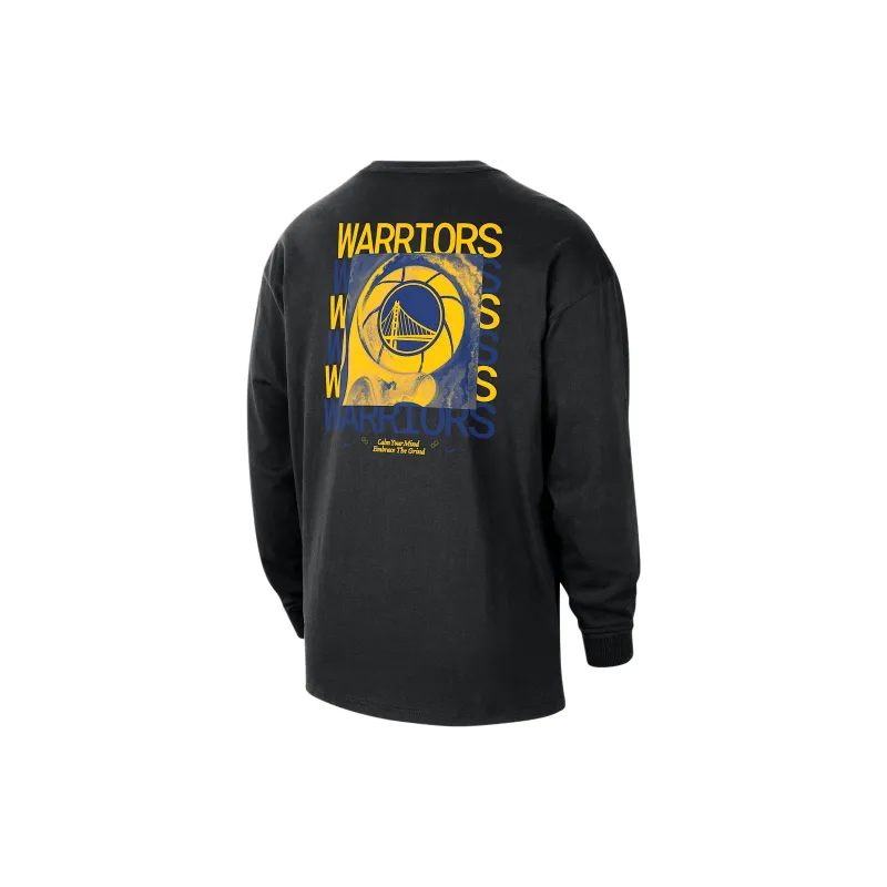 Nike Golden State Warriors Courtside Men's Nike Nba Max90 Long Sleeve T Shirt-1