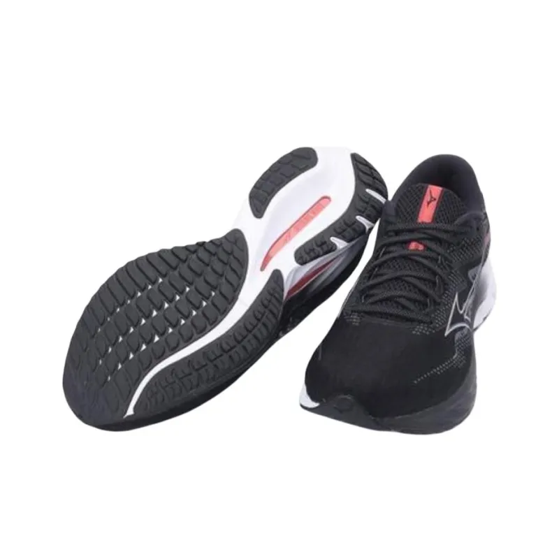 Mizuno Wave Rider 27 Super Wide 'Black Nickel Cayenne'-4