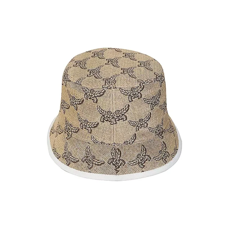 MCM Polyester Polyamide Viscose Bucket Hats Women's Brown-1