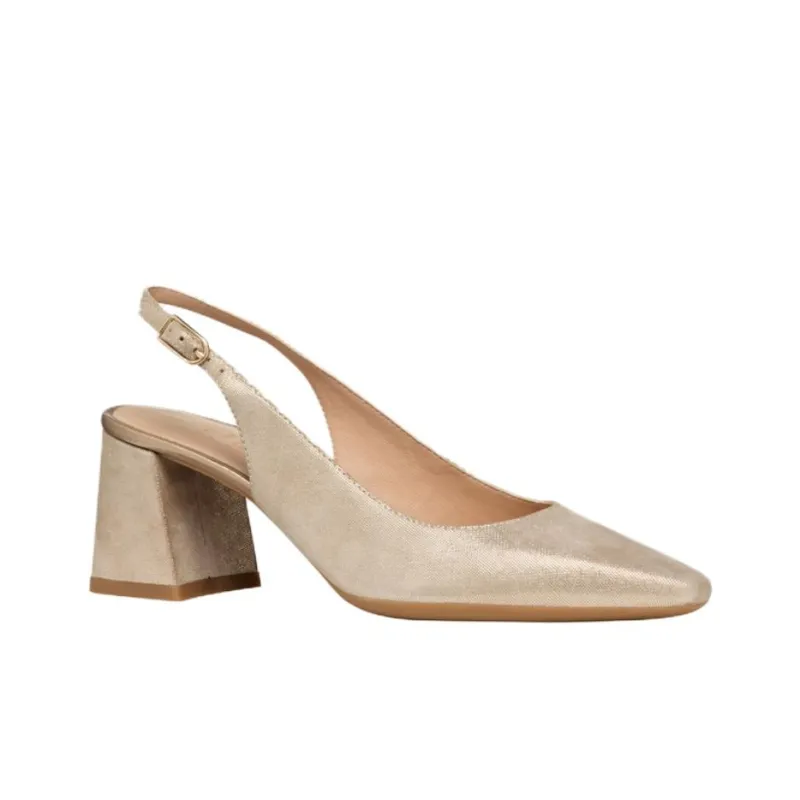 GEOX Giselda Chunky Heel High Heels 6.5cm Women's Light Gold-3