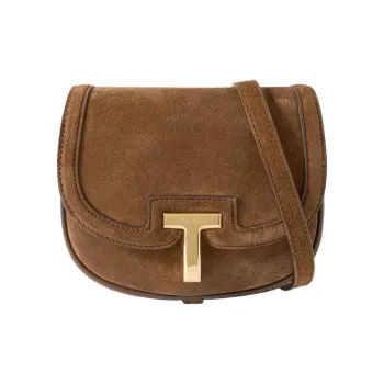TF Calfskin Saddle Bag, Shoulder Bag Women's Brown