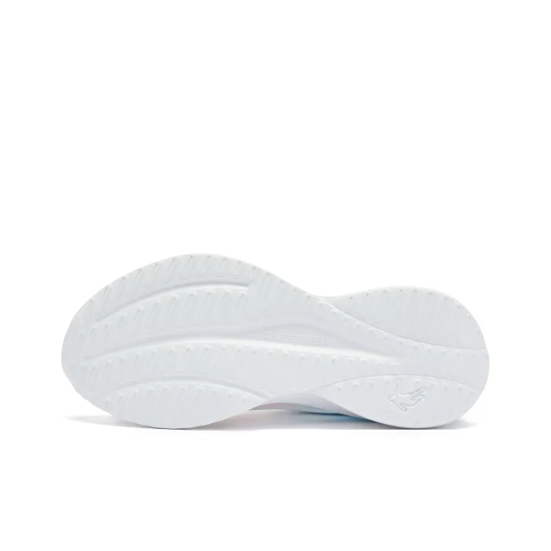 QIAODAN Cushioned Breathable Slip Resistant Low Top City Commute Sprint Running Shoes Women's White Pink Blue-4