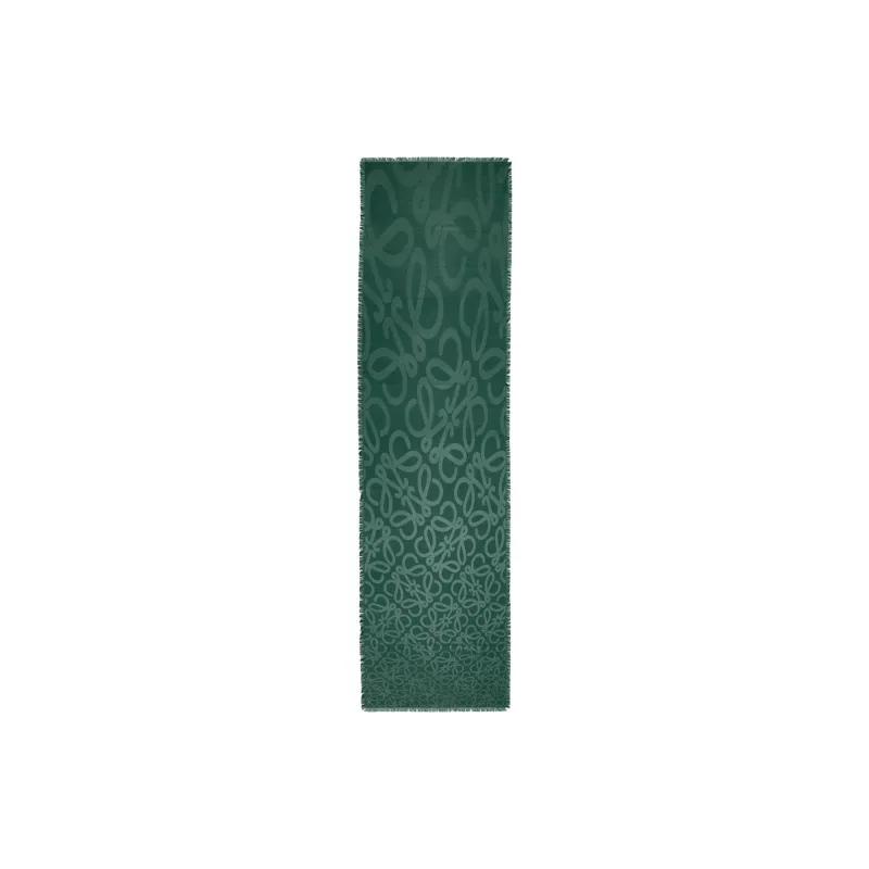 LOEWE Wool Knit Scarves Women's Green-0
