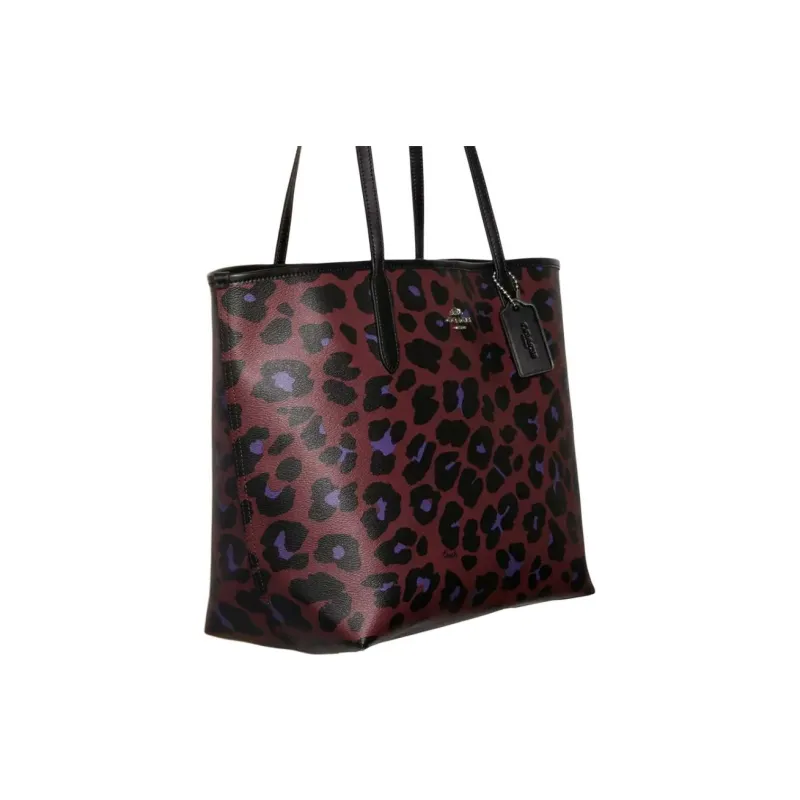 COACH Canvas With Leather Tote Bag, Shopping Bag, Handbag, Shoulder Bag Large Size Women's-2