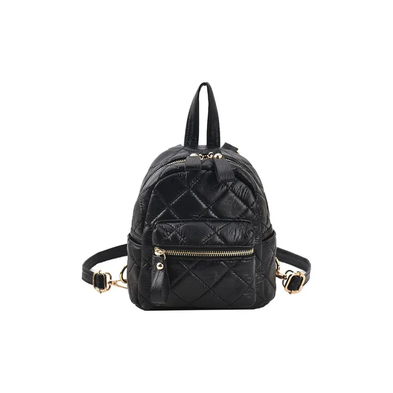 Yalu PU Backpack Regular Women's Black-1