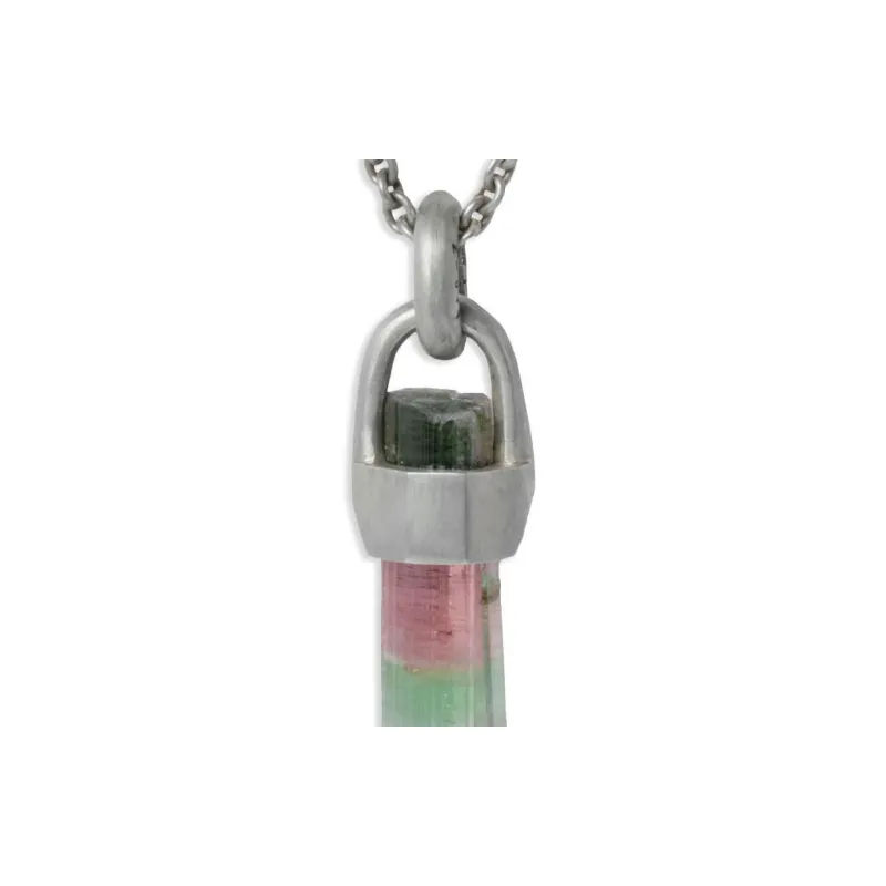 Parts Of Four Sterling Silver Talisman Elbaite Necklace-2
