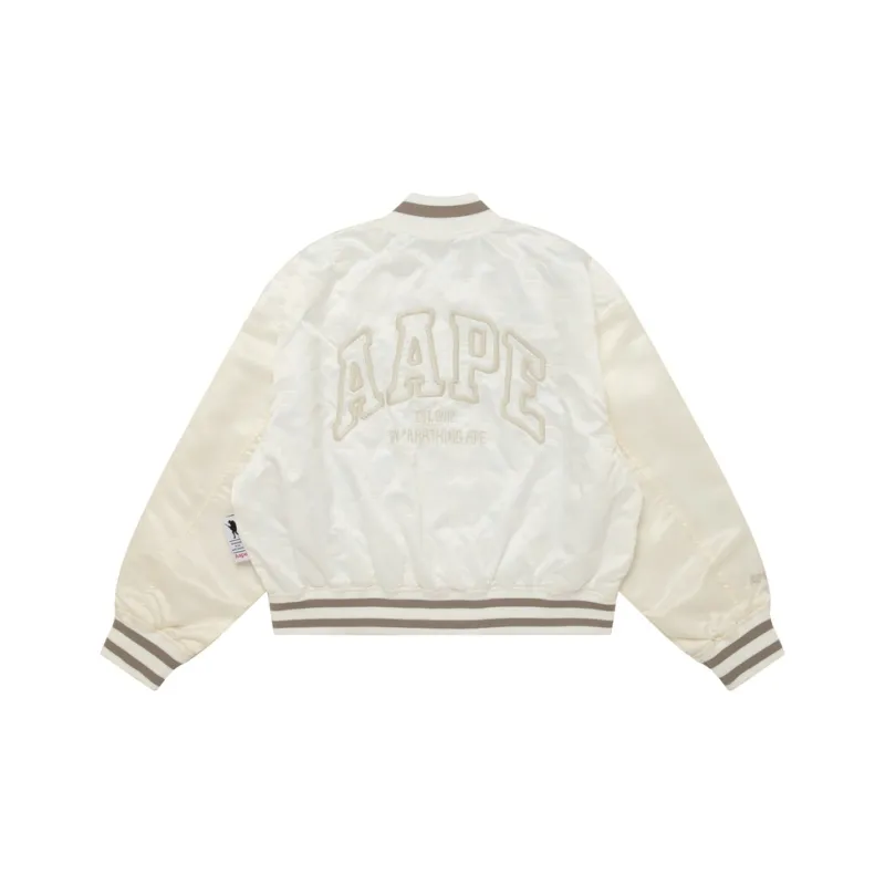 Aape Moonface Logo Varsity Jacket-1