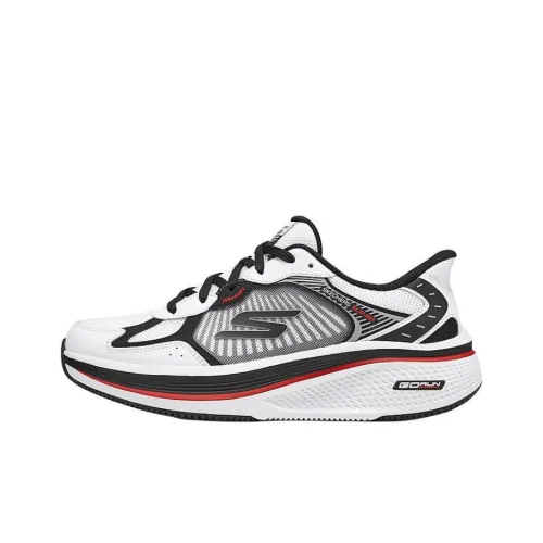 Skechers MEN'S GO Anti Slip Wear Resistant Low Top Running Shoes Men's White Black