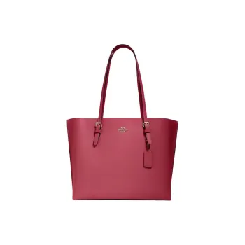 COACH Mollie Leather Tote Bag, Shopping Bag, Handbag, Shoulder Bag Tubas Women's Red
