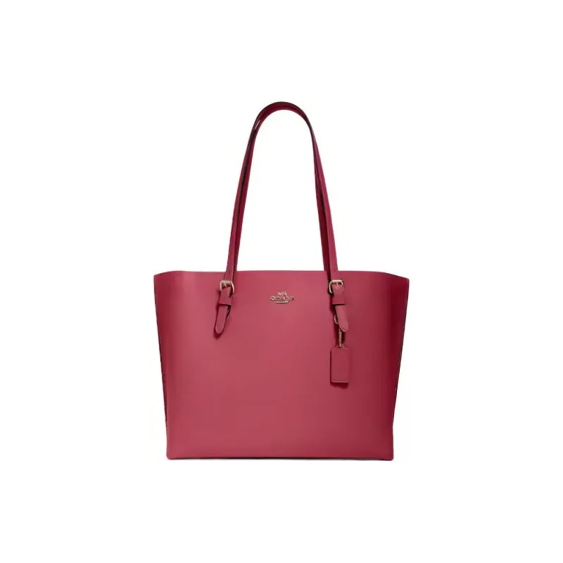 COACH Mollie Leather Tote Bag, Shopping Bag, Handbag, Shoulder Bag Tubas Women's Red-0