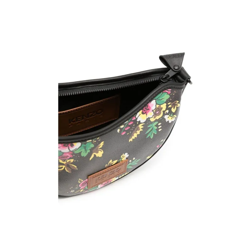 KENZO PU Handbag Shoulder Bag Women's Black-4
