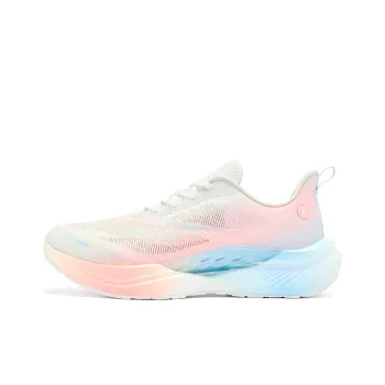 QIAODAN Feiying TEAM3.0 Cushioning Anti Slip And Wear Resistant Low Top Casual Running Shoes Women's White Pink Blue