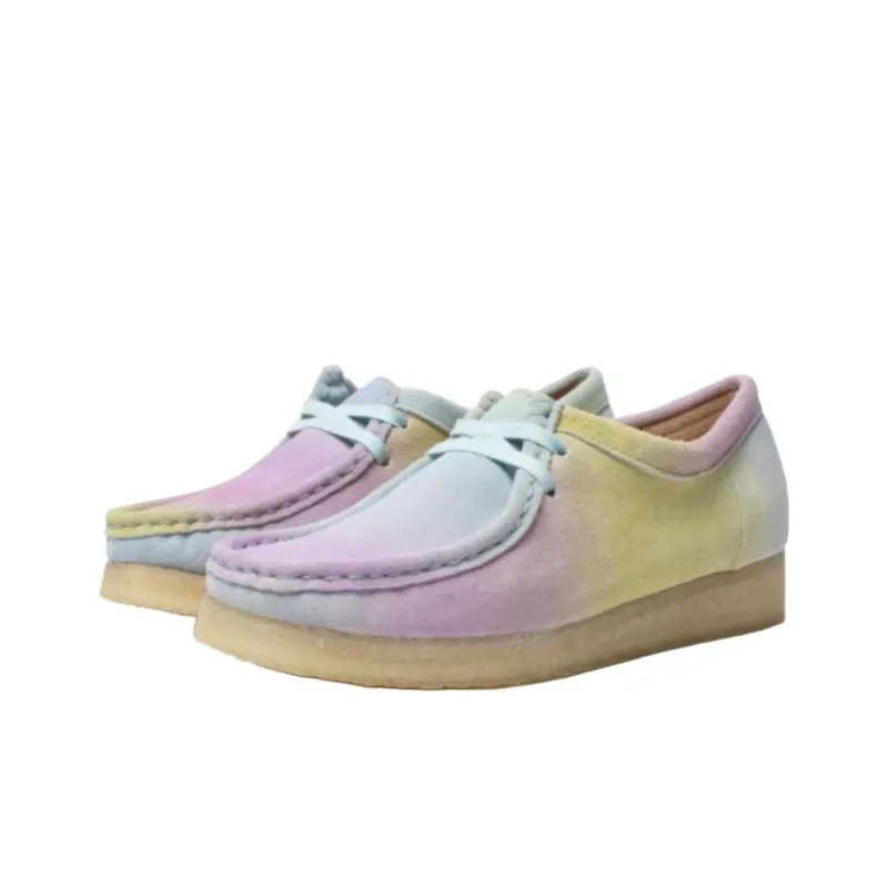 Clarks Originals Wallabee White Blue Women's-2
