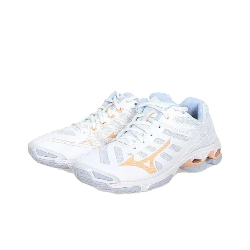 Mizuno Women's Wave Voltage 'White Peach Parfait' Women's-3