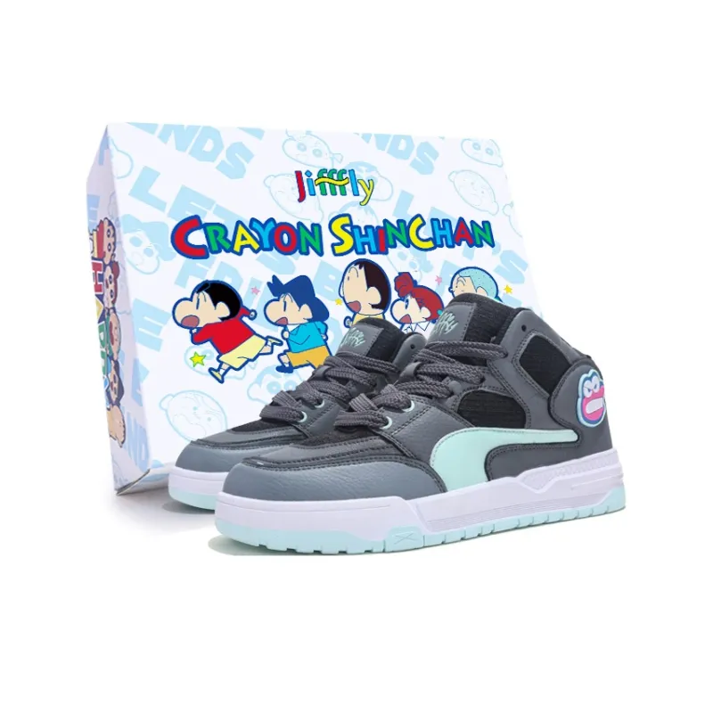 Crayon Shinchan x Jifffly Cushioned Slip-Resistant Abrasion-Resistant Mid-Top Basketball Shoes Men's-7