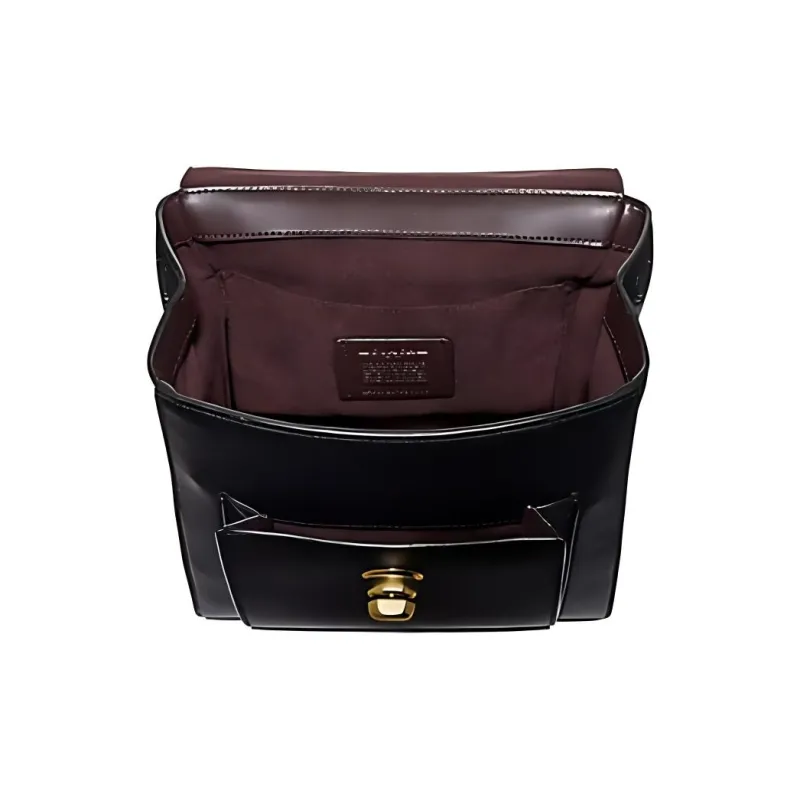 COACH Cassidy Canvas With Leather Handbag Shoulder Bag Crossbody Bag Medium Size Women's Black & Brown-1