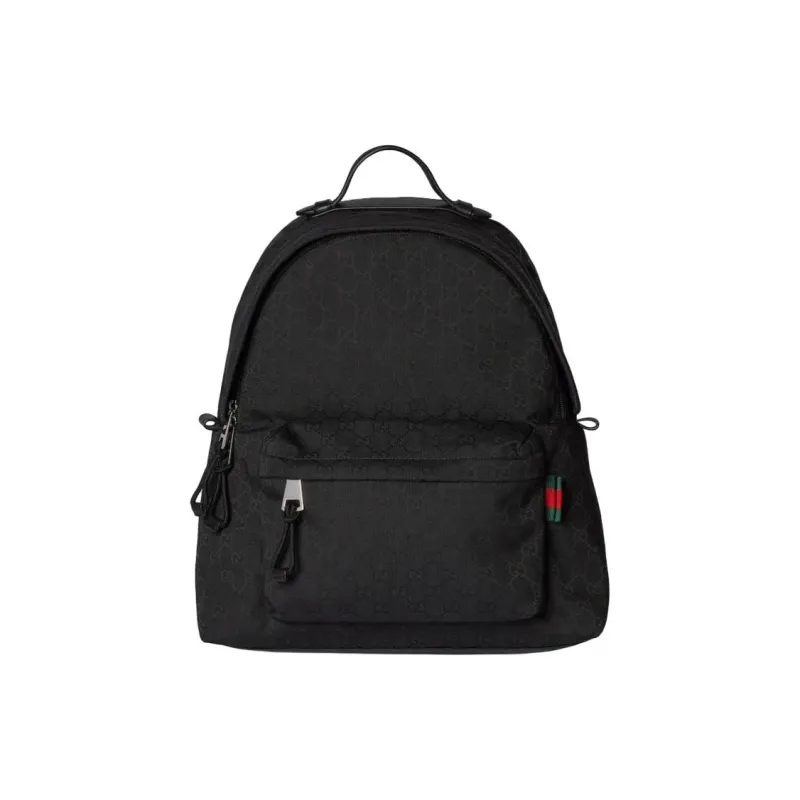 GUCCI GG Canvas Backpack Medium Size Men's Black-0