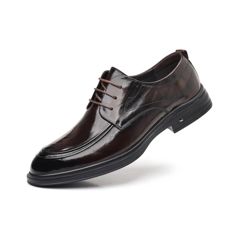 Kaltendin Top Grain Sheepskin Dress Shoes Men's Black-11