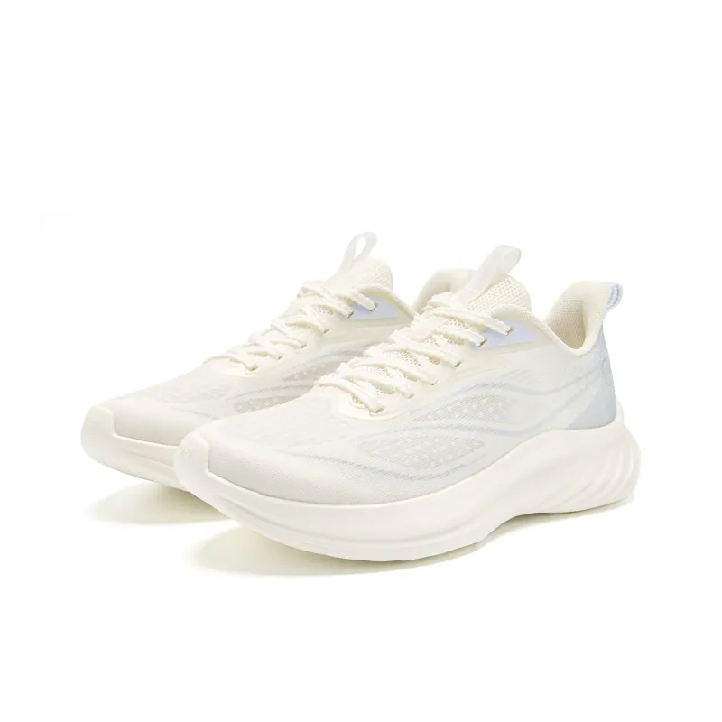 QIAODAN Light Speed 5.0LITE Cushioned Slip Resistant Abrasion Resistant Low Top Training Running Shoes Women's Beige-3