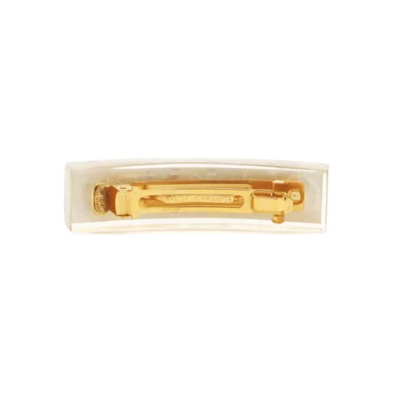 CHANEL 1997 Logo lettering Hair Clip-3