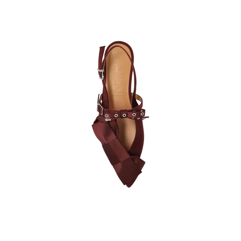 GANNI Casual Single Shoes Women's Burgundy-4