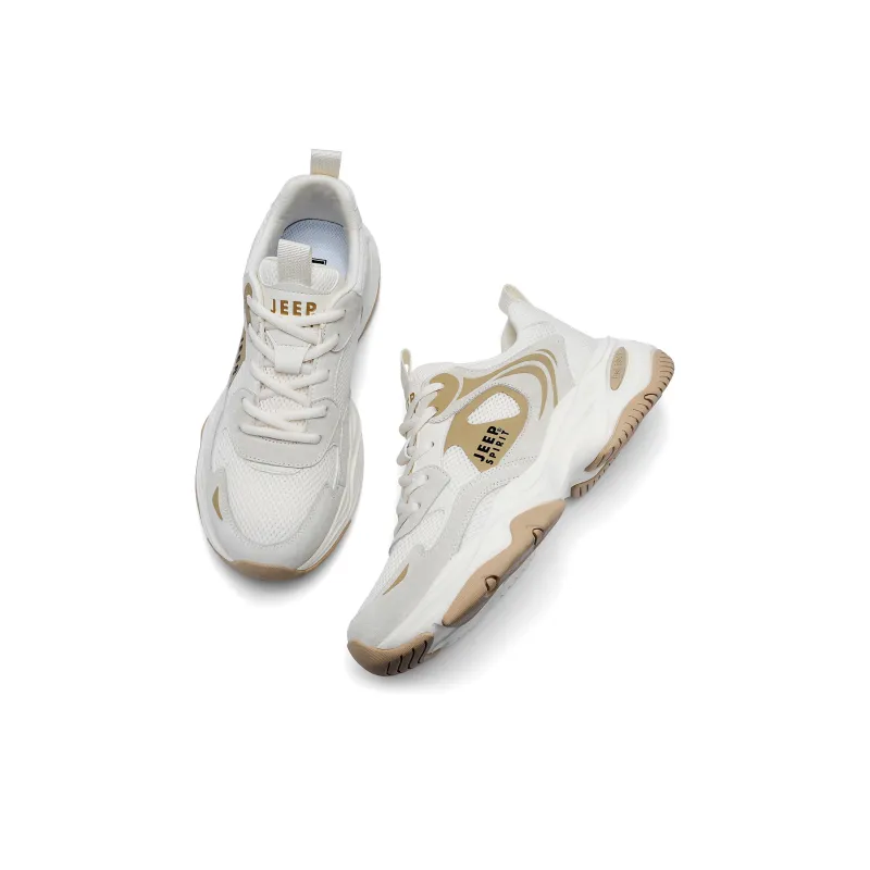 JEEP SPIRIT Chunky Sneakers Men Low Top Shuffleboard White-4
