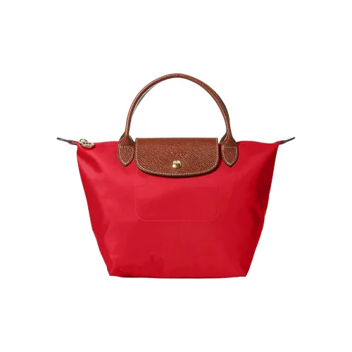 LONGCHAMP Le Pliage Nylon Tote Bag Shopping Bag Handbag Small Size Women's Red