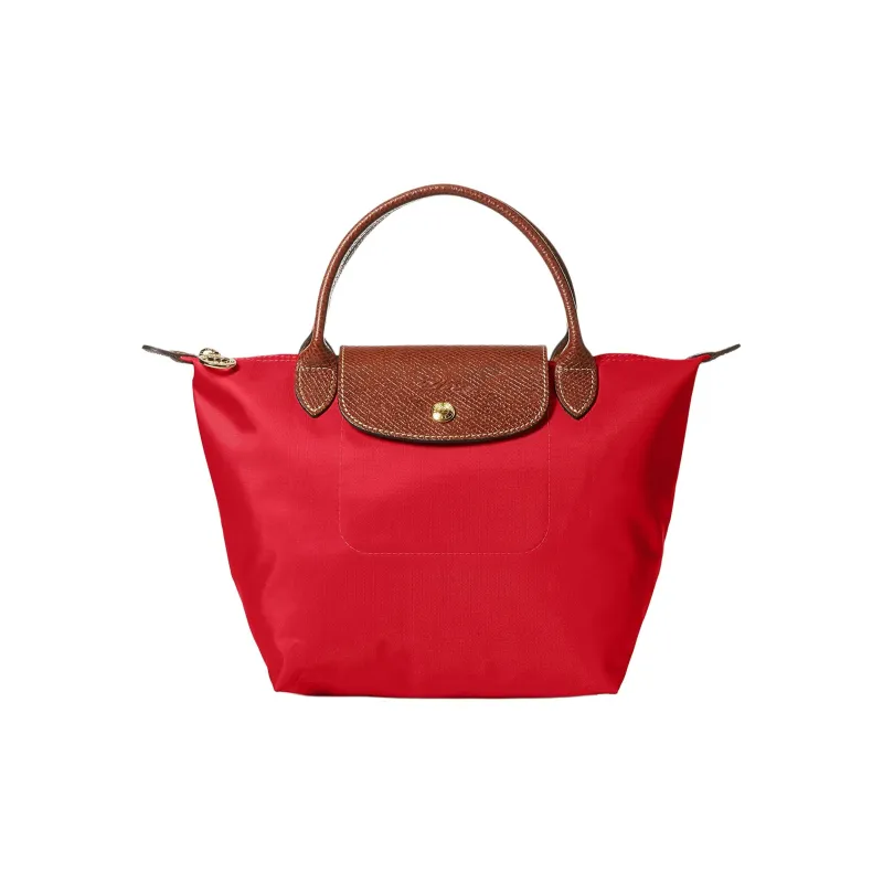 LONGCHAMP Le Pliage Nylon Tote Bag Shopping Bag Handbag Small Size Women's Red-0