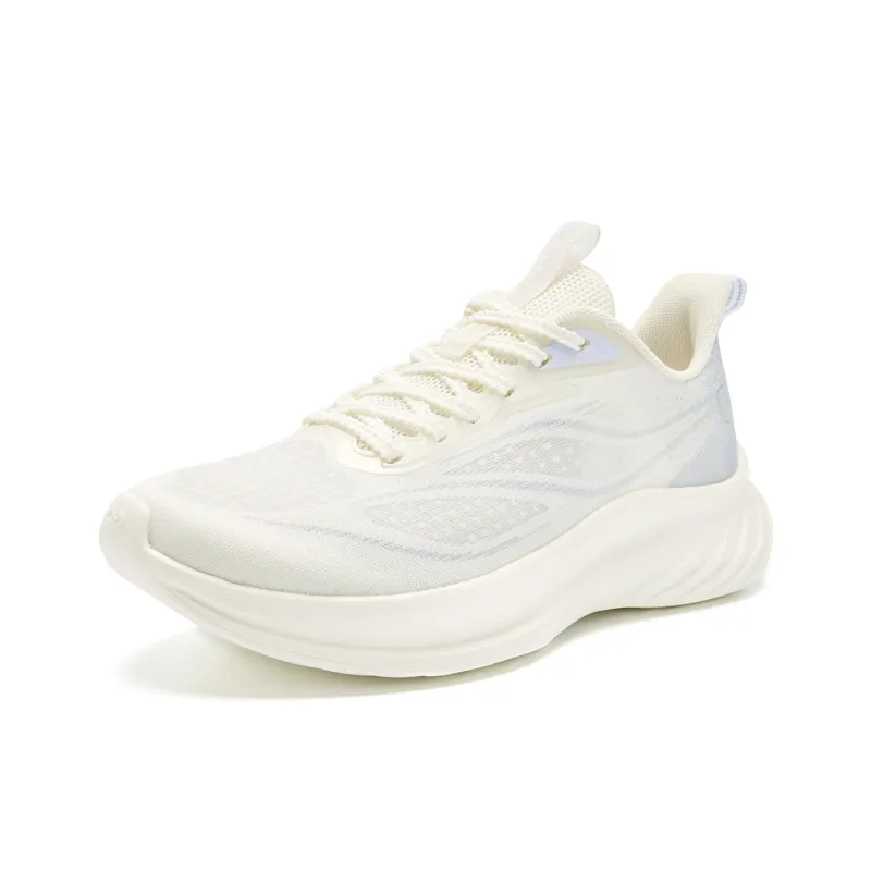 QIAODAN Light Speed 5.0LITE Cushioned Slip Resistant Abrasion Resistant Low Top Training Running Shoes Women's Beige-2