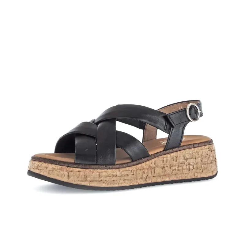 Gabor Comfort Roman Sandals 5cm Women's Black-2