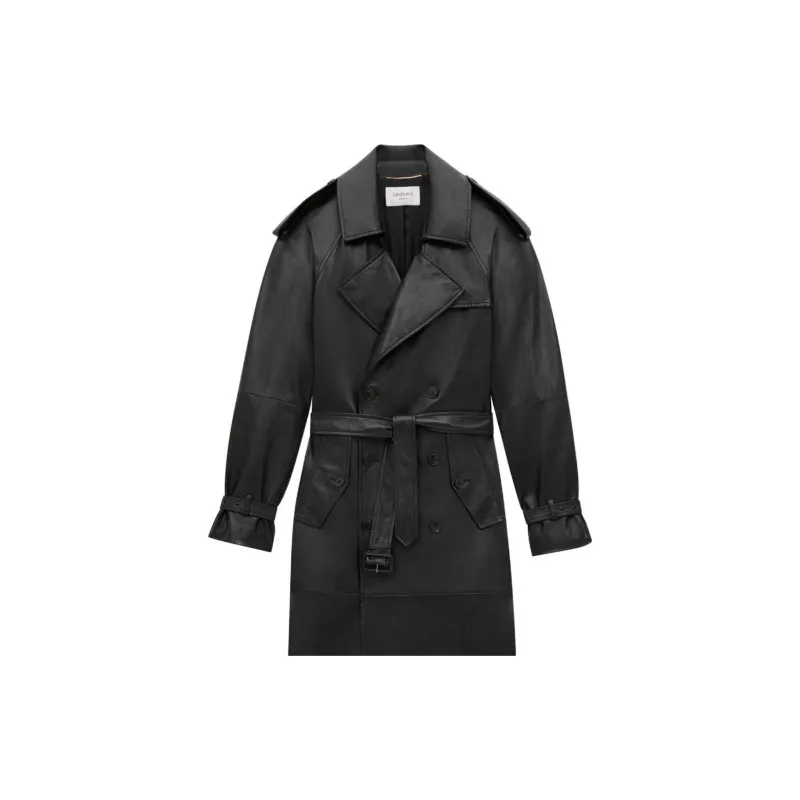 SAINT LAURENT Leather Jacket Women's Black-2