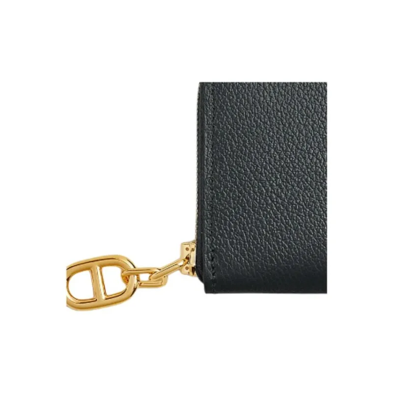 HERMES ZipengoChaine D'Ancre Evercolor Leather Card Holder Women's Dusty Gray-3