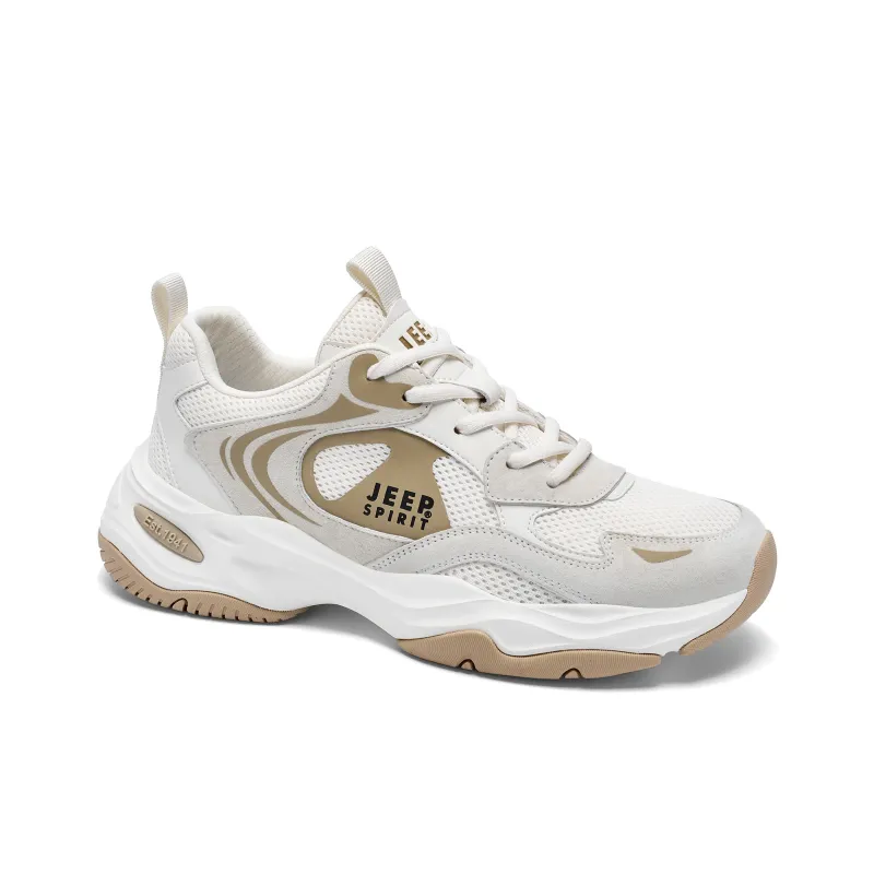 JEEP SPIRIT Chunky Sneakers Men Low Top Shuffleboard White-3