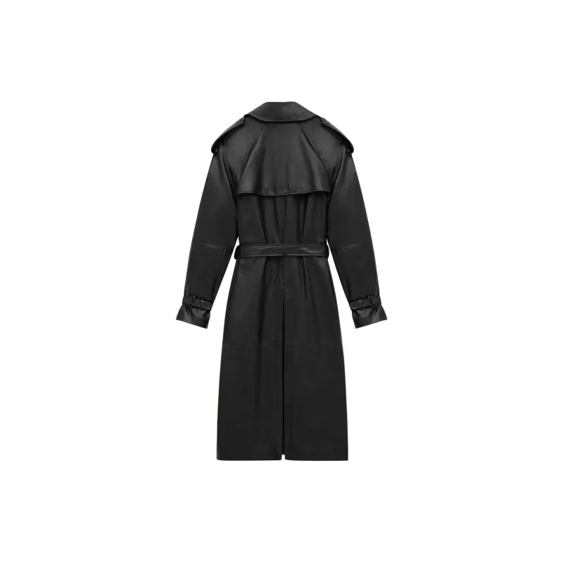 SAINT LAURENT Leather Jacket Women's Black-1