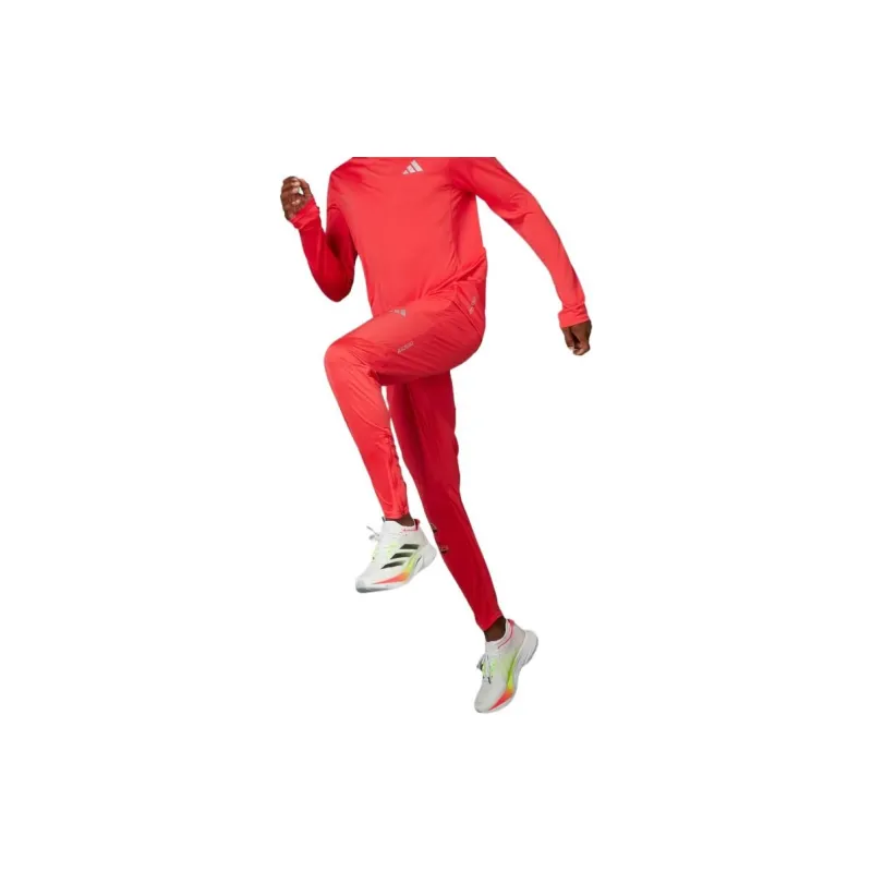 Adidas Adizero Ekiden Knitted Sweatpants Men's Semi Transparent Red-1