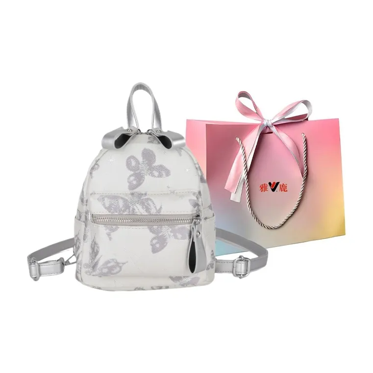 Yalu Oxford Backpack Women's Silver/Ecru-0