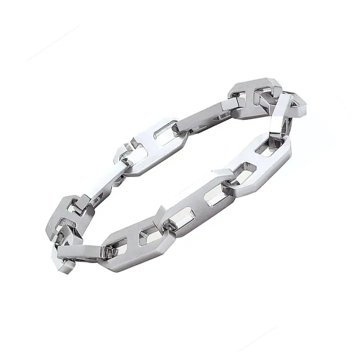 HERMES Stainless Steel Bracelets Men's Silver-2
