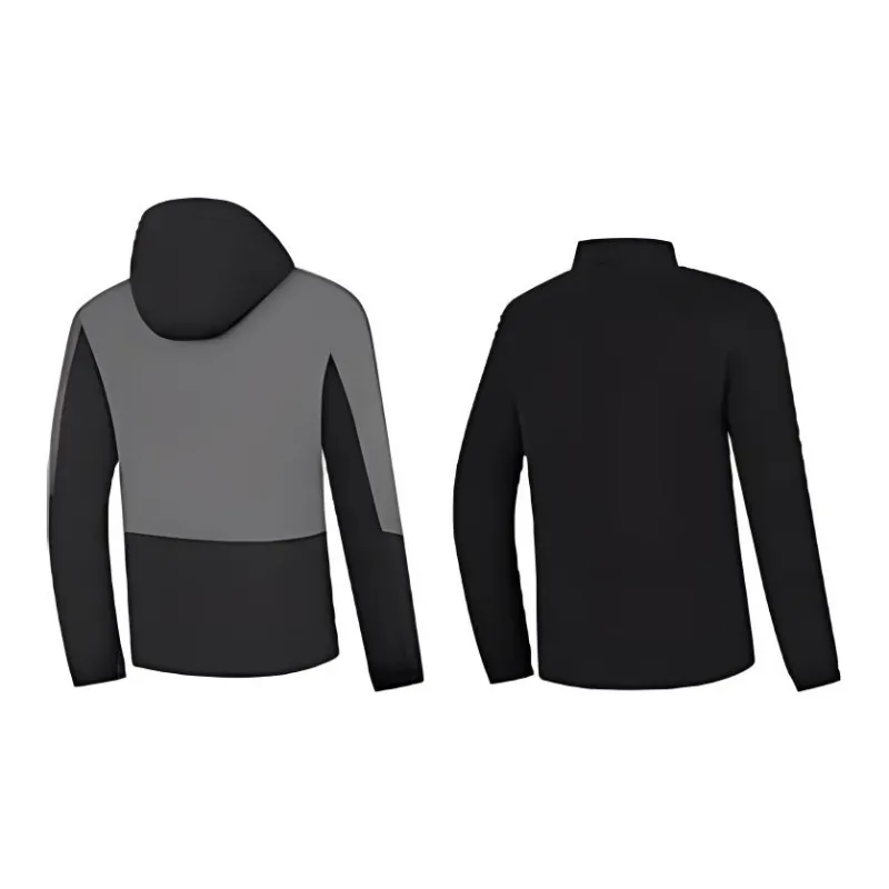 QIAODAN Water-Resistant Windproof Breathable Windbreaker Jacket Men's Black/smoked Ink-1