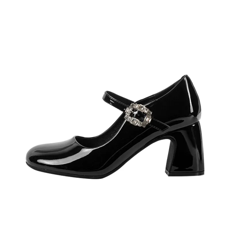 Wonderful Couple Finnish Journey Chunky Heel High Heels Women's-0
