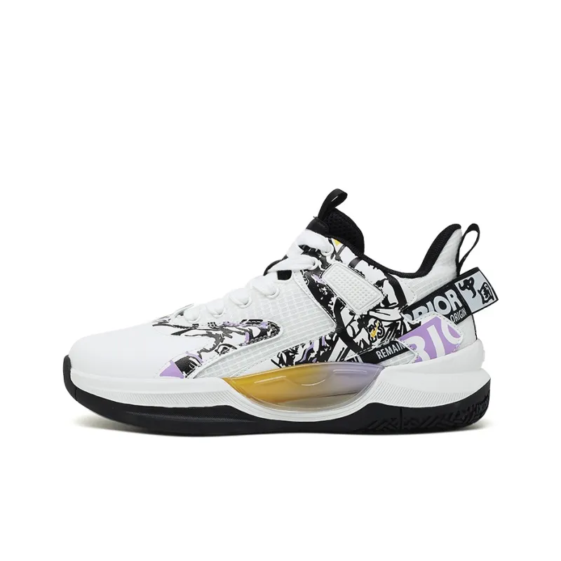 WARRIOR Basketball Shoes Men Low Top Purple-0