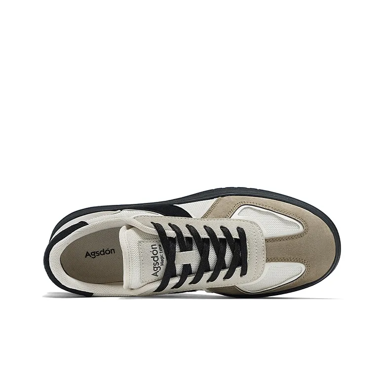 AGSDON Low Top Skateboard Shoes Men's Panda Black-2